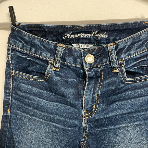 AE Dark Wash Super Stretch Jegging - Picture 2 of 4